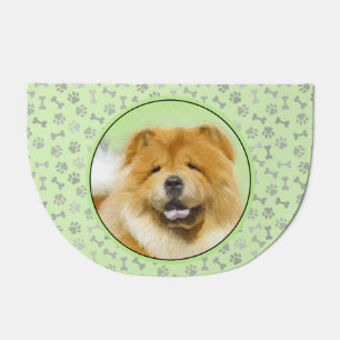 Chow Chow Painting - Cute Original Dog Art Doormat