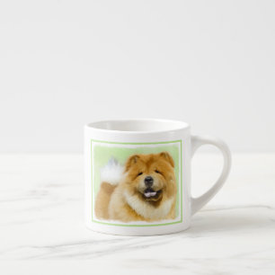 Chow Chow Painting - Cute Original Dog Art Espresso Cup