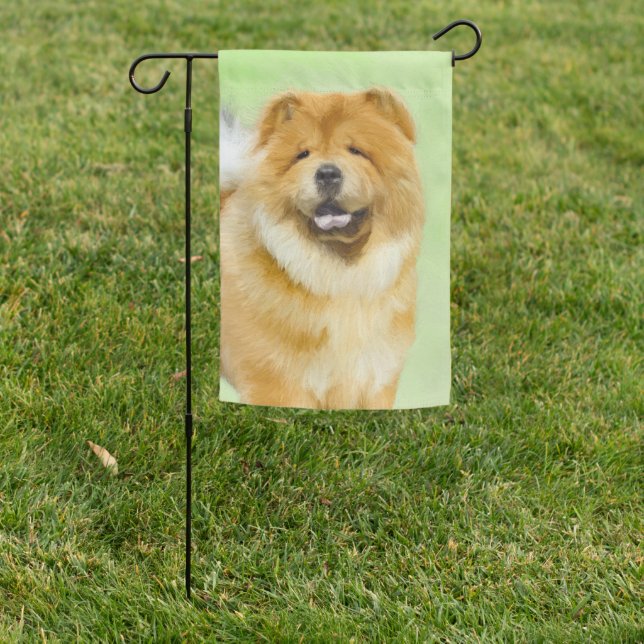 Chow Chow Painting - Cute Original Dog Art Garden Flag (In SItu)