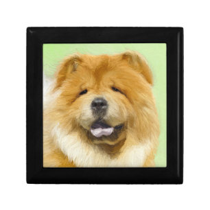 Chow Chow Painting - Cute Original Dog Art Gift Box