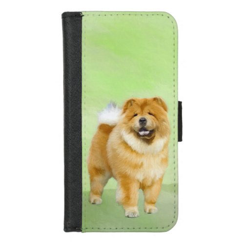 Chow Chow Painting _ Cute Original Dog Art iPhone 87 Wallet Case