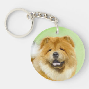 Chow Chow Painting - Cute Original Dog Art Keychain