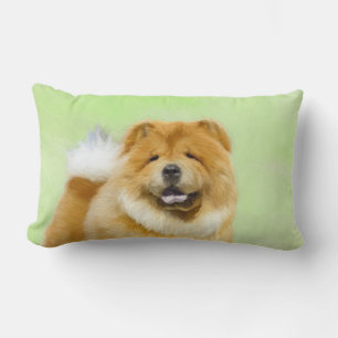 Chow Chow Painting - Cute Original Dog Art Lumbar Pillow