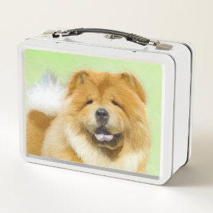Chow Chow Painting - Cute Original Dog Art Metal Lunch Box