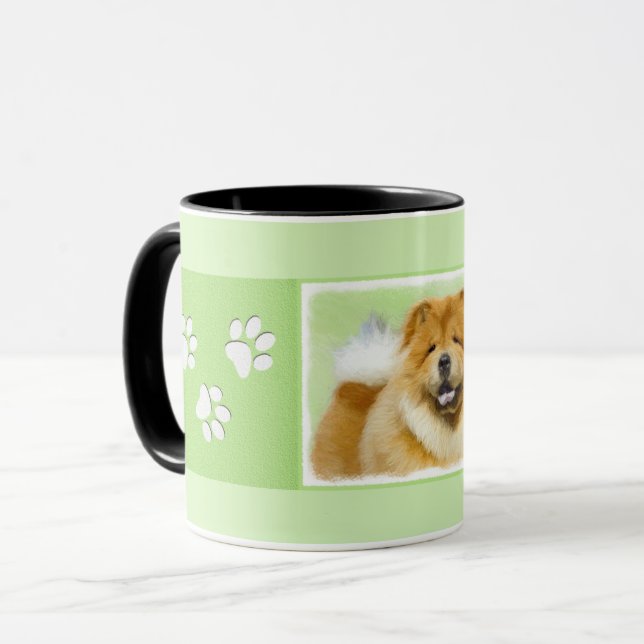 Chow Chow Painting - Cute Original Dog Art Mug (Front Left)