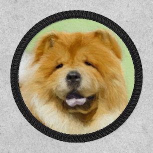 Chow Chow Painting - Cute Original Dog Art Patch