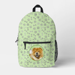Chow Chow Painting - Cute Original Dog Art Printed Backpack