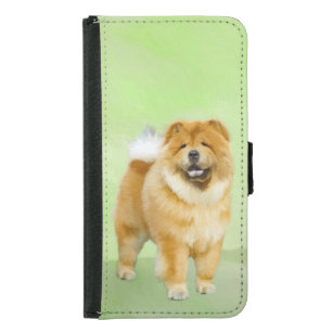Chow Chow Painting - Cute Original Dog Art Samsung Galaxy S5 Wallet Case