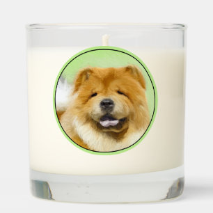 Chow Chow Painting - Cute Original Dog Art Scented Candle