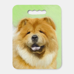 Chow Chow Painting - Cute Original Dog Art Seat Cushion