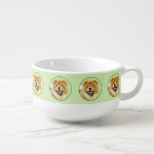 Chow Chow Painting - Cute Original Dog Art Soup Mug