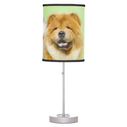 Chow Chow Painting _ Cute Original Dog Art Table Lamp