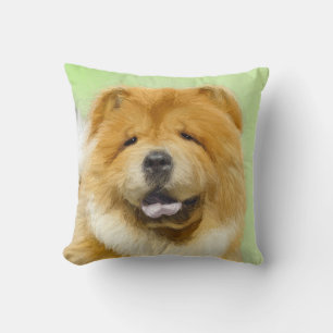 Chow Chow Painting - Cute Original Dog Art Throw Pillow