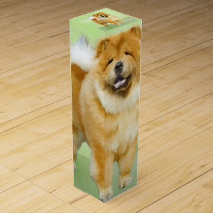 Chow Chow Painting - Cute Original Dog Art Wine Box