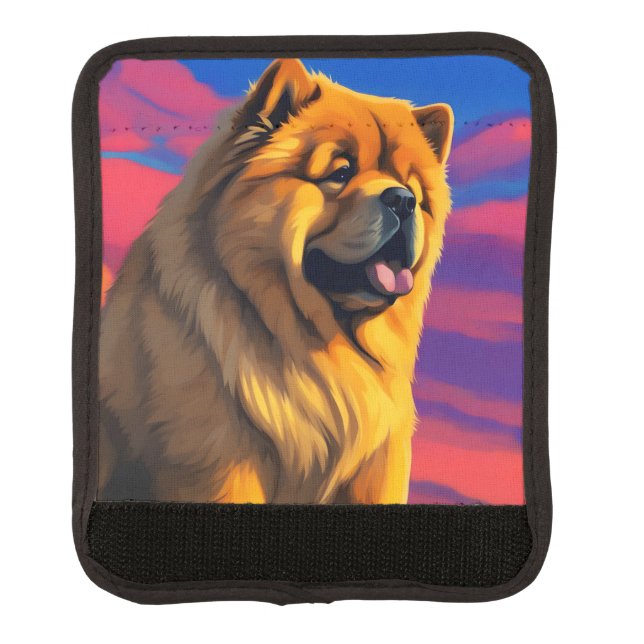 Chow Chow Painting Luggage Handle Wrap (Front)