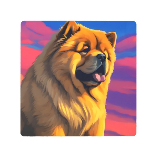 Chow Chow Painting Metal Print (Front)