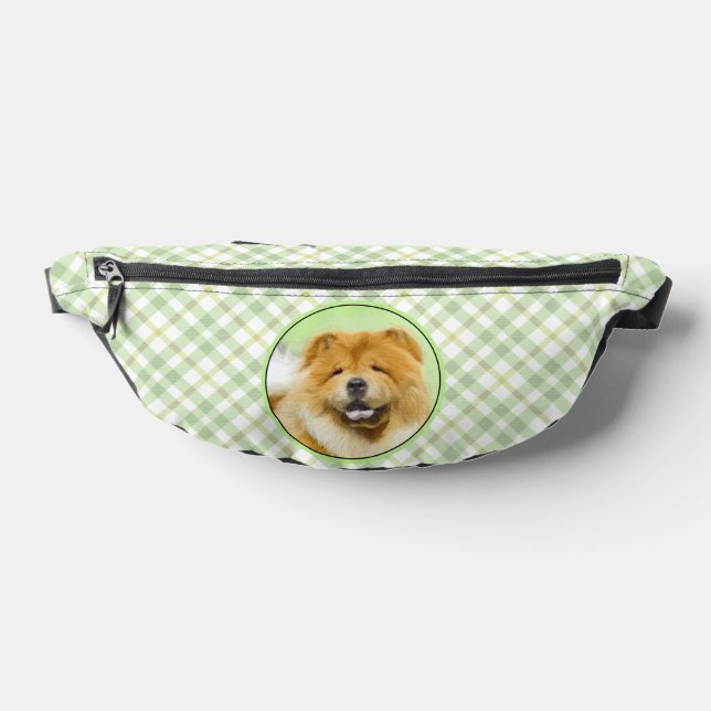 Chow Chow Painting Red Rough Cute Original Dog Art Fanny Pack (Lay Down)