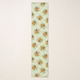 Chow Chow Painting Red Rough Cute Original Dog Art Scarf