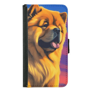 Chow Chow Painting Samsung Galaxy S5 Wallet Case