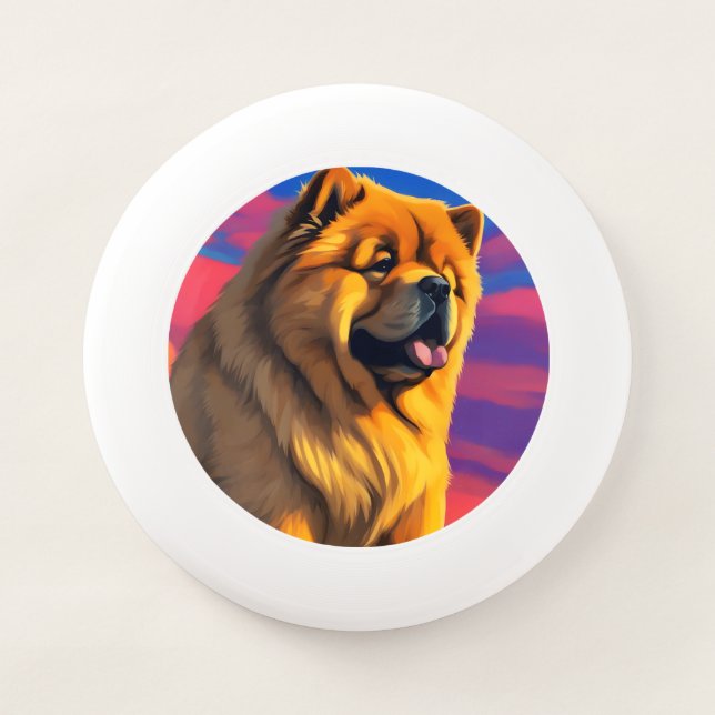 Chow Chow Painting Wham-O Frisbee (Front)