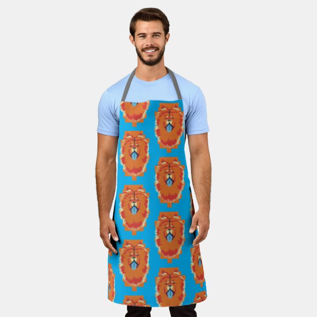 Chow Chow Pattern Apron (Worn)