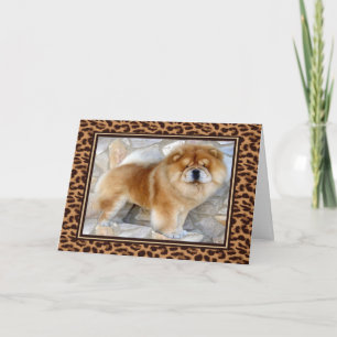Chow Chow Pawprints Gifts Holiday Card