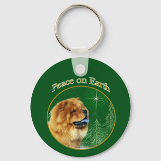 Chow Chow Peace Keychain