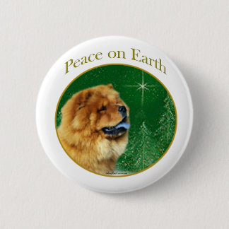 Chow Chow Peace Pinback Button