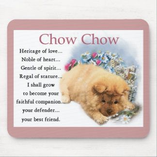 Chow Chow Puppy Art Gifts Mouse Pad