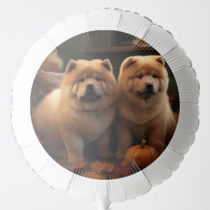 Chow Chow Puppy Autumn Delight Pumpkin Balloon