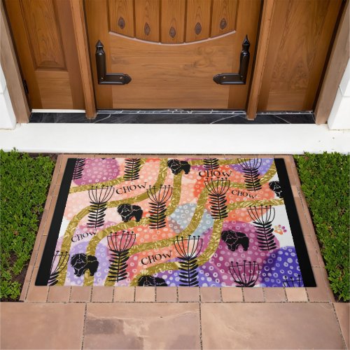 CHOW CHOW RETRO  DOORMAT