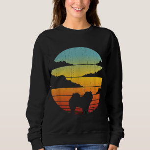 Chow Chow Retro Vintage 60s 70s Sunset Dog Lovers Sweatshirt