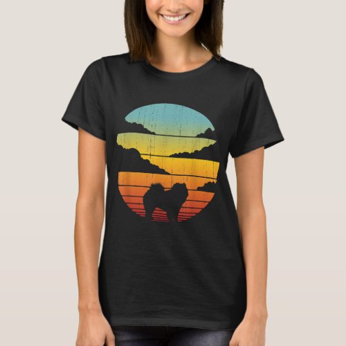 Chow Chow Retro Vintage 60s 70s Sunset Dog Lovers  T_Shirt