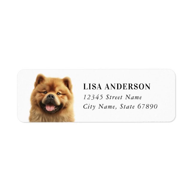 Chow Chow Return Address Labels (Front)