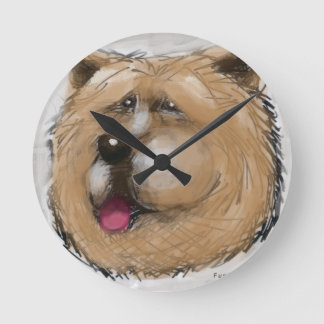 Chow Chow Round Clock