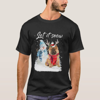 Chow Chow Santa Dog Christmas Snowman Xmas Pajama T-Shirt