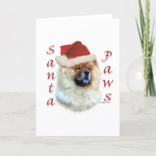 Chow Chow Santa Paws Holiday Card