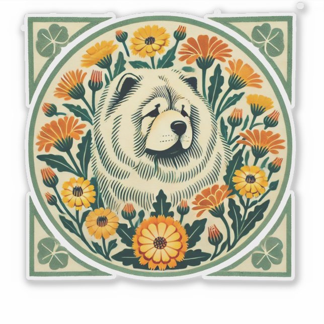 Chow Chow                                          Sticker (Front)