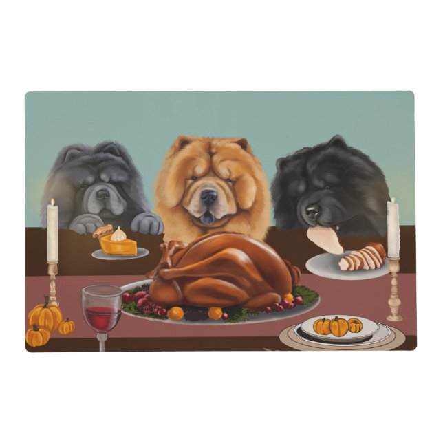 Chow Chow Thanksgiving Dinner Placemat (Front)