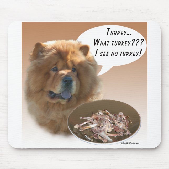 Chow Chow Turkey Mouse Pad (Front)
