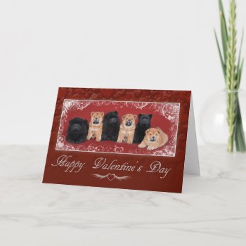 Chow Chow Valentine Holiday Card by petsArt at Zazzle