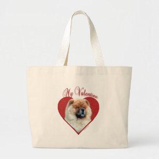 Chow Chow Valentine Large Tote Bag