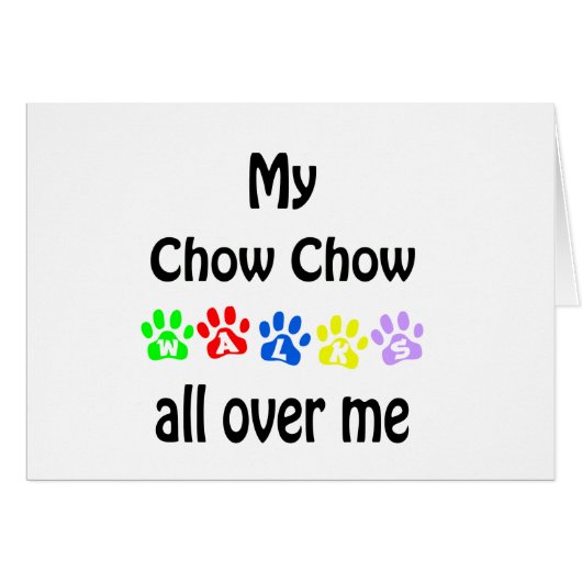 Chow Chow Walks Design Cards (Front Horizontal)