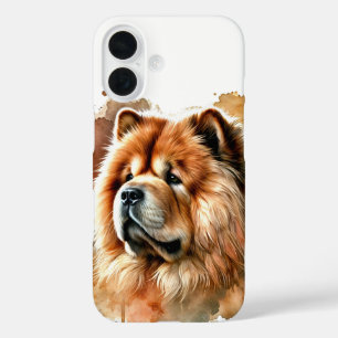 Chow Chow Watercolor Art iPhone 16 Case