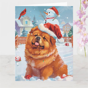 Chow Chow Winter Wonderland Christmas Joy  Card