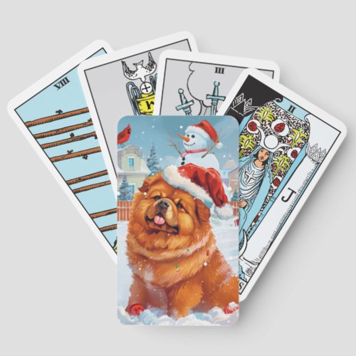 Chow Chow Winter Wonderland Christmas Joy  Tarot Cards