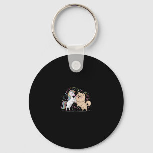 Chow Chow With A Unicorn Chow Chows Dog Tank Top Keychain