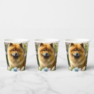 Chow Chow with Easter Eggs Holiday  Paper Cups