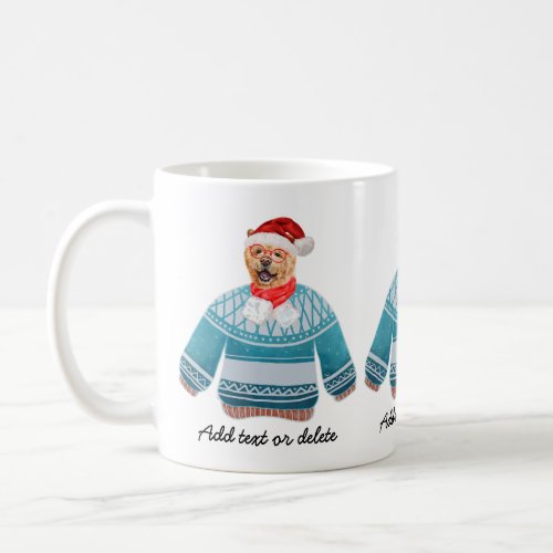 Chow Chow Xmas Wearing Ugly Sweater Xmas Dog Lover Coffee Mug