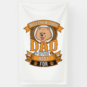 Chow Dad Dog Ever Wreath Paw Prints Banner